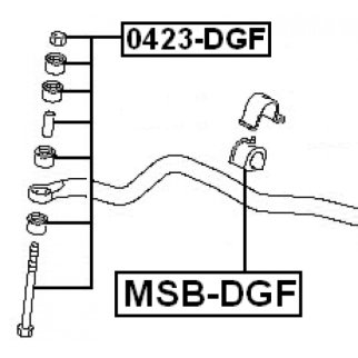 Стойка переднего стабилизатора FEBEST 0423-DGF фото 2