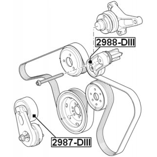 Ролик-натяжитель ручейкового ремня FEBEST 2987-DIII фото 2