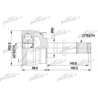 Шрус привода PATRON PCV5032 фото