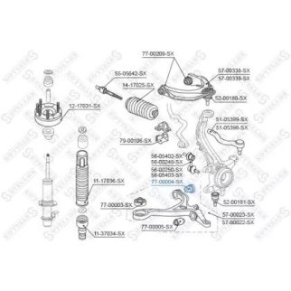 77-00004-SX_сайлентблок рычага пер.! Honda Accord 2.0-2.4/2.2CTDi 03> фото