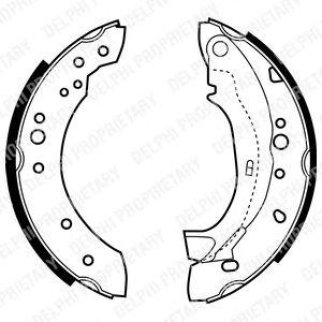 Колодки барабанные к-кт DELPHI LS1921 фото