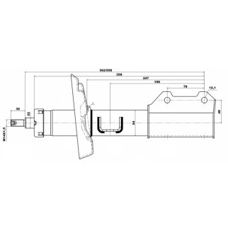 Амортизатор передний R FEBEST 10660618FR фото 2