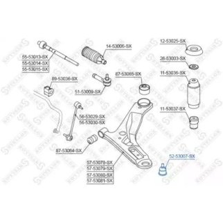52-53007-SX_опора шаровая нижняя! KIA Picanto 04> фото