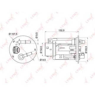 Фильтр топливный LYNXauto LF956M фото