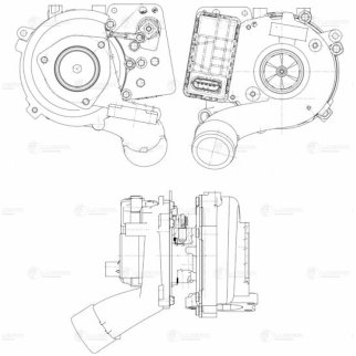 Турбокомпрессор для а/м VW Touareg (02-)/Audi Q7 (06-)/ A6 (04-) 3.0D (тип GTB2260VK) (LAT 1811) фото 4