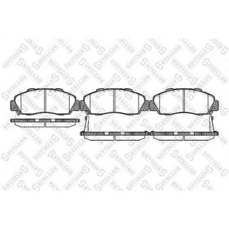 362 032B-SX_колодки дисковые п.! с антискр. пл. Honda CR-V 2.0/HR-V 1.6i/Prelude 2.2i VTEC 95> фото