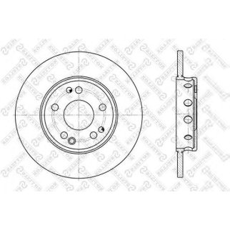Диск тормозной передний Opel Ascona/Astra/Kadett/Vectra 1.3-1.7D 84&gt; STELLOX 60203606_SX фото