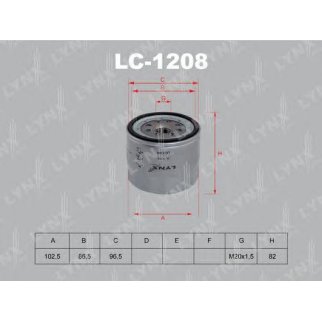 Фильтр масляный LYNXauto LC1208 фото