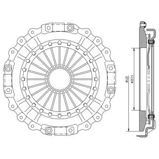 Диск сцеп. для а/м Volvo FH/FM (05-)/FMX (10-)/Renault C/D/K/T (13-) 430мм (нажим. корзина) (FS 704) фото 3