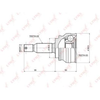CO-3644_ШРУС наружный к-кт! 28x35x59.5 Mitsubishi Outlander 06> фото