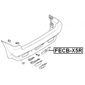 Заглушка бампера FEBEST FECB-X5R фото 2
