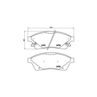 Колодки тормозные передние к-кт Brembo P 09 010 фото