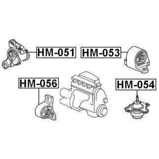 Опора двигателя задняя FEBEST HM-053 фото 2