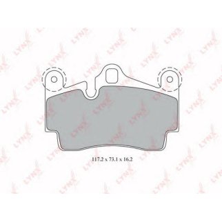 Колодки тормозные задние дисковые к-кт LYNXauto BD-8007 фото