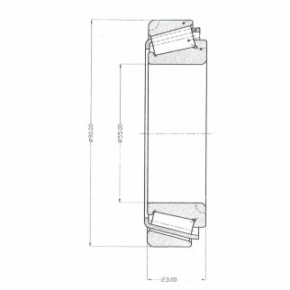 Подшипник ступицы для а/м Mercedes LK/LN2/Renault Mascott задн. внутр. (ролик.конич.) (32011-X) (CS фото 3