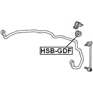 Втулка (сайлентблок) переднего стабилизатора FEBEST HSB-GDF фото 2