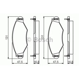Колодки тормозные передние к-кт BOSCH 0 986 495 244 фото