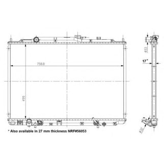 Радиатор основной NRF 56055 фото