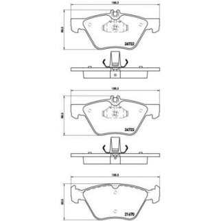 Колодки тормозные передние к-кт Brembo P 50 075 фото