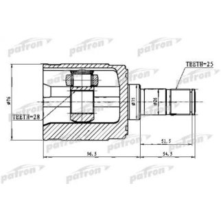 Шрус привода PATRON PCV1023 фото