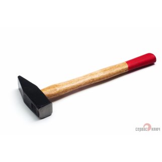 Молоток 800гр. квадратный боек с деревянной ручкой СЕРВИС КЛЮЧ фото