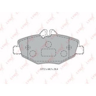 Колодки тормозные передние к-кт LYNXauto BD5323 фото