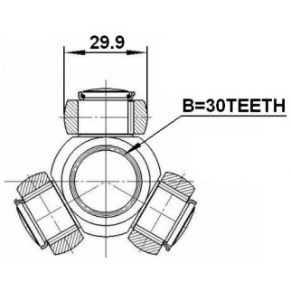 Трипоид 30x29.9 RENAULT LOGAN 2005-2013 FEBEST 2416-MEG фото 2